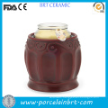 Classical Roman Red Candle Jars Ceramic Candle Warmer